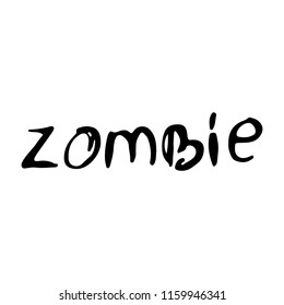 zombie of Halloween inscriptions