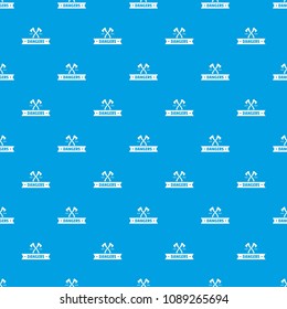 Zombie halloween pattern vector seamless blue repeat for any use