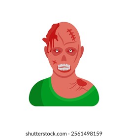 Zombie, Halloween Vector Illustration, Isolated