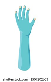 zombie hand coming out of the ground