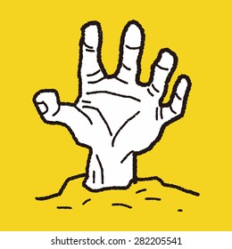zombie hand doodle