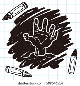 zombie hand doodle