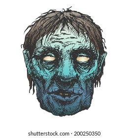 zombie. hand drawn. vector eps8