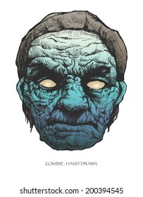 zombie. hand drawn. vector eps8