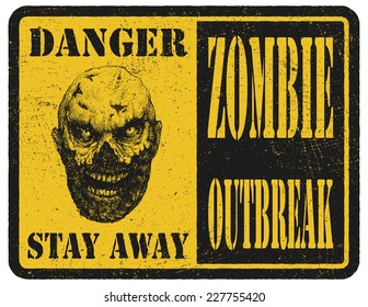 Zombie. Hand drawn. Vector illustration eps 8