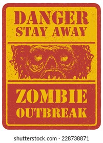 Zombie. Hand drawn. Vector illustration eps 8