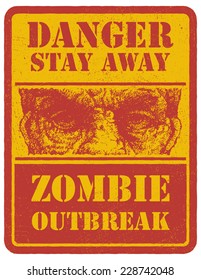 Zombie. Hand drawn. Vector illustration eps 8