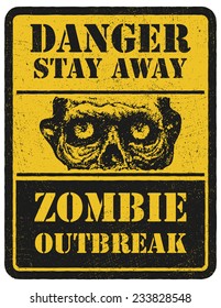 Zombie. Handgezeichnet. Vektorgrafik