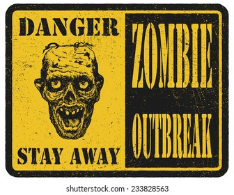 Zombie. Hand drawn. Vector illustration