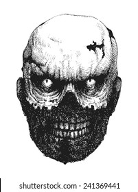 Zombie. Hand drawn. Vector illustration eps 8