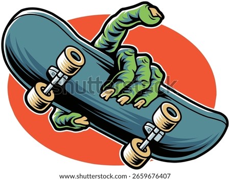 ZOMBIE HAND FINGERBOARD VECTOR DESIGN