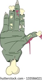 zombie hand gives five