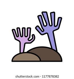 zombie hand graveyard