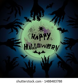 zombie hand halloween. Vector illustration