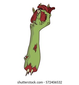 zombie hand with heart