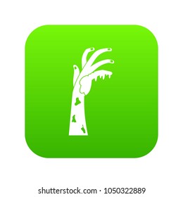 Zombie hand icon digital green for any design isolated on white vector illustration