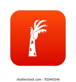 Zombie hand icon digital red for any design isolated on white vector illustration