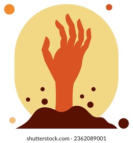 Zombie Hand icon illustration, for uiux, infographic, etc