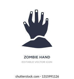 zombie hand icon on white background. Simple element illustration from Halloween concept. zombie hand icon symbol design.