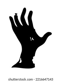 Zombie Hand Icon On White Background