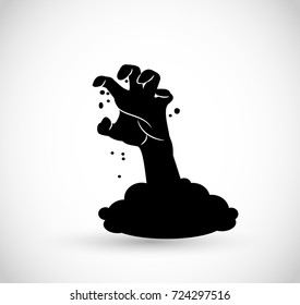 Zombie hand icon VECTOR