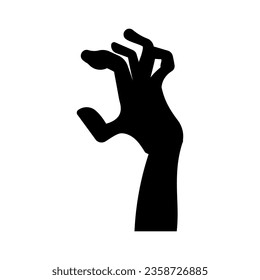 Zombie hand icon vector. Hand illustration sign. Halloween symbol.