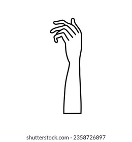Zombie hand icon vector. Hand illustration sign. Halloween symbol.
