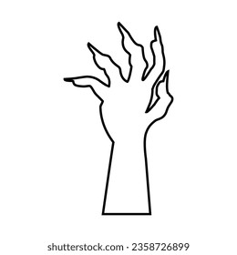 Zombie hand icon vector. Hand illustration sign. Halloween symbol.