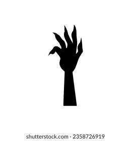 Zombie hand icon vector. Hand illustration sign. Halloween symbol.