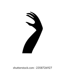 Zombie hand icon vector. Hand illustration sign. Halloween symbol.