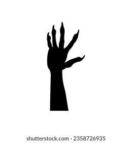 Zombie hand icon vector. Hand illustration sign. Halloween symbol.