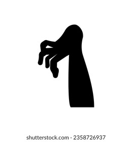 Zombie hand icon vector. Hand illustration sign. Halloween symbol.
