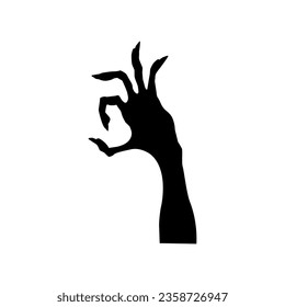 Zombie hand icon vector. Hand illustration sign. Halloween symbol.