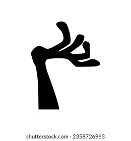 Zombie hand icon vector. Hand illustration sign. Halloween symbol.