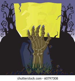 Zombie hand Invitation