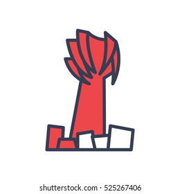 Zombie Hand Logo Design Template