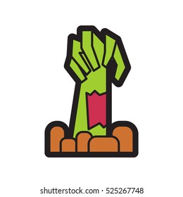 Zombie Hand Logo Design Template