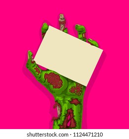 zombie hand on pink