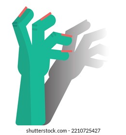 zombie hand out of the ground vector