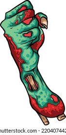 Zombie Hand-Haltung auf weißem Hintergrund