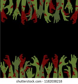 Zombie Hand Reaching Background Frame Decoration