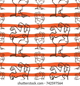 zombie hand seamless pattern vector cartoon
