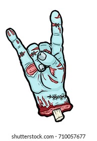 Zombie Hand Sign of the horns