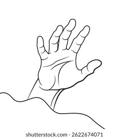 zombie hand sign vector illustration