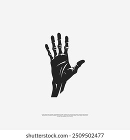 Zombie hand silhouette vector in EPS10 format.Creepy,detailed design with grasping fingers,perfect for Halloween,horror themes,t-shirt prints,posters,and digital art Ideal for dark,spooky designs