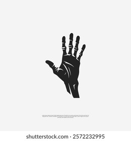 Zombie hand silhouette vector in EPS10 format creepy, detailed design with grasping fingers,perfect for Halloween,horror themes,t-shirt prints,posters,and digital art Ideal for dark,spooky designs