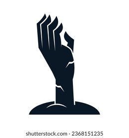 zombie hand silhouette vector isolated