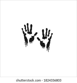 Zombie Hand Symbol. Vector Illustration.