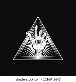 Zombie Hand Triangle vector illustration amazing design for your company or brand
