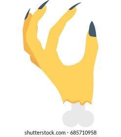 
 Zombie Hand Vector Icon 
